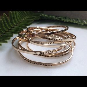 Inspirational quote bracelets